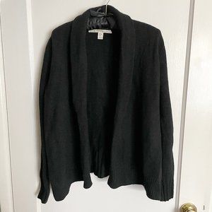 MAX STUDIO Black Wool Cardi w Shawl Collar